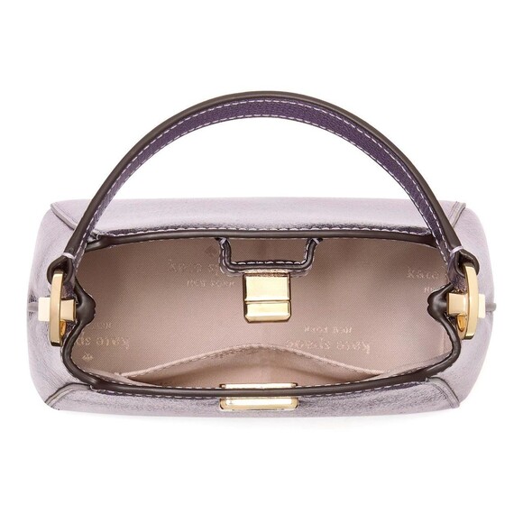 New Kate Spade Phoebe Metallic Mini Top Handle Crossbody Light Candied Flower - Picture 3 of 5
